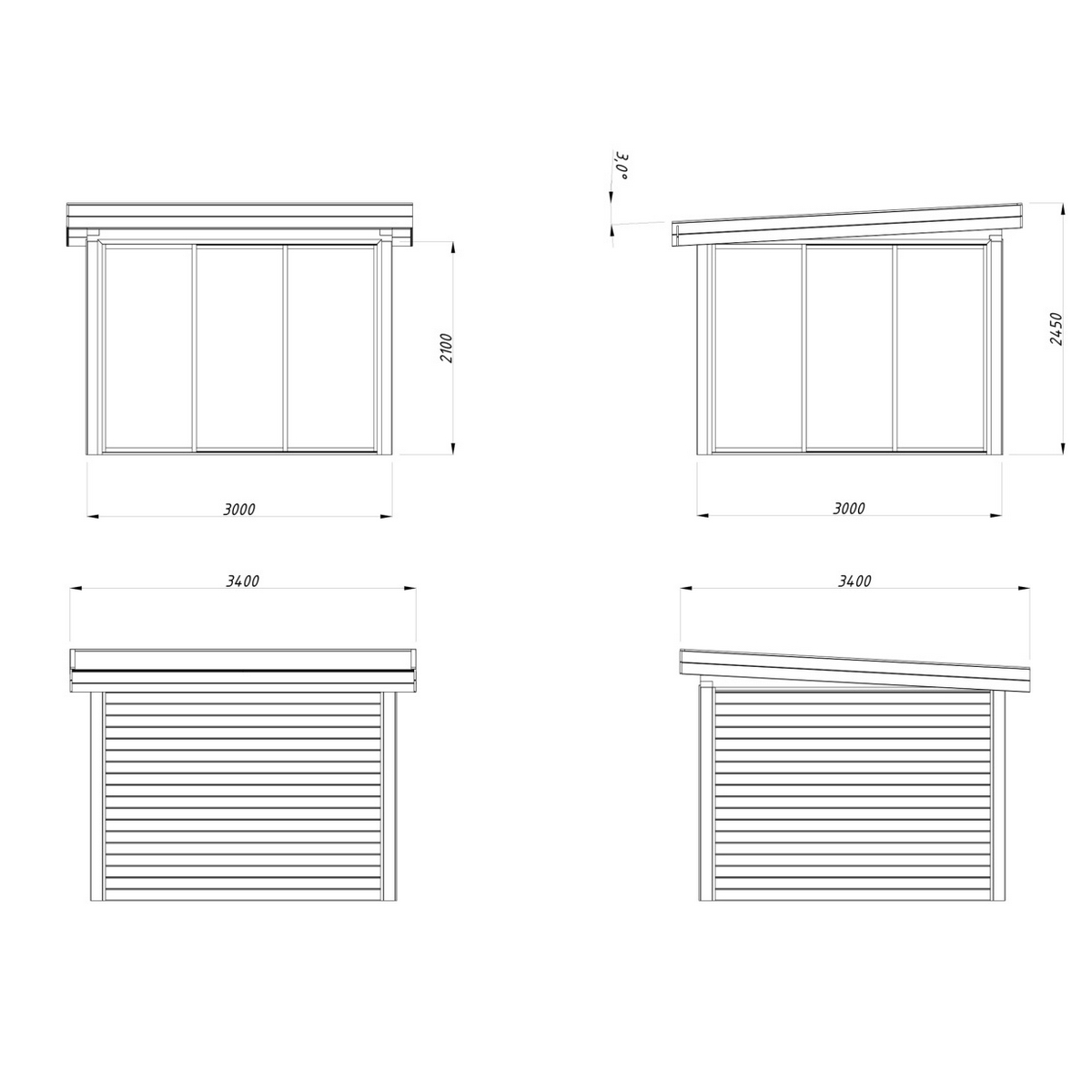 Hagestue Palmako Lenna 8,3 m2 Set 401 Slide