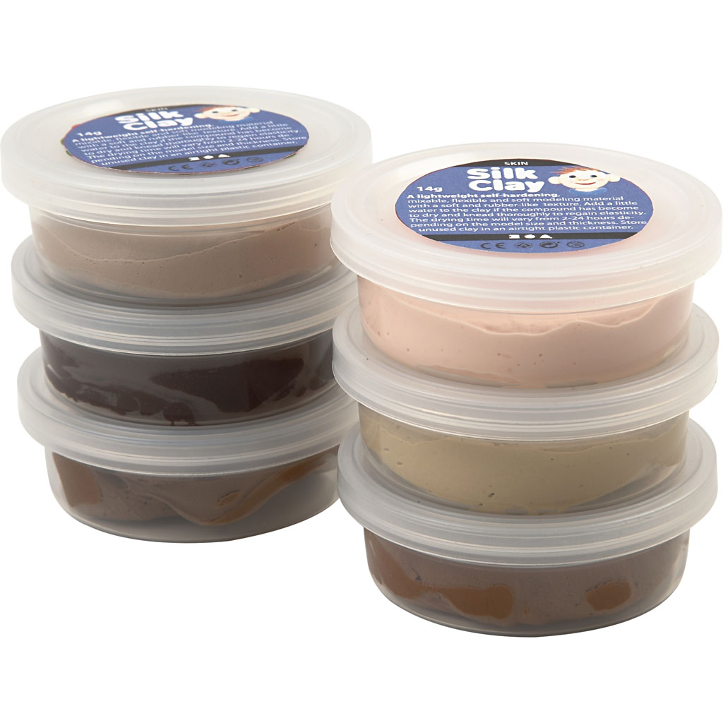 Silk Clay Creativ Company Ass Farger Hudfarger 6x14 g/1 Pk