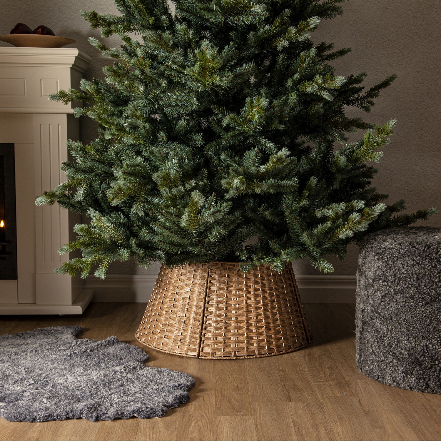 Grankurv Star Trading Kurv til Juletrefot i Beige, 62x30cm