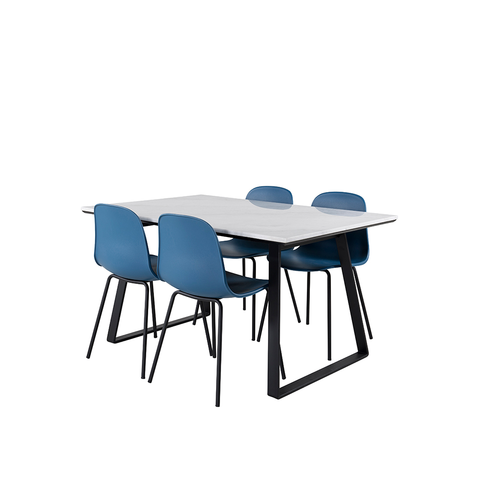 Spisegruppe Venture Home Estelle 140 med 4 Ardi Stoler