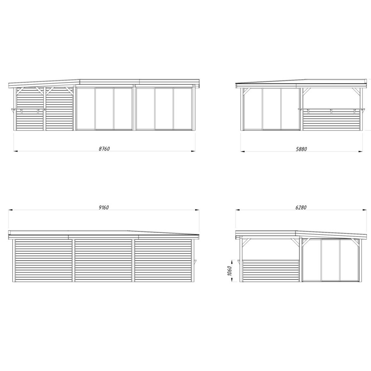 Hagestue Palmako Lenna 33,2 m2 Set 420 Slide