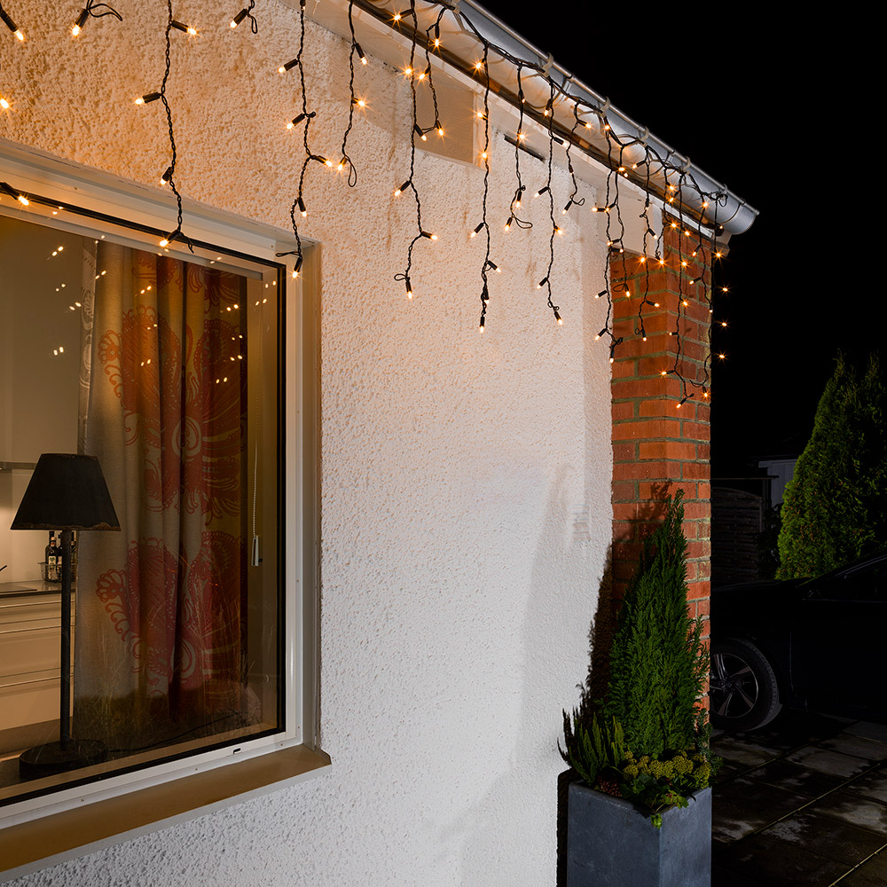 Startsett Istapp Gnosjö Konstsmide 100 st amber M-LED