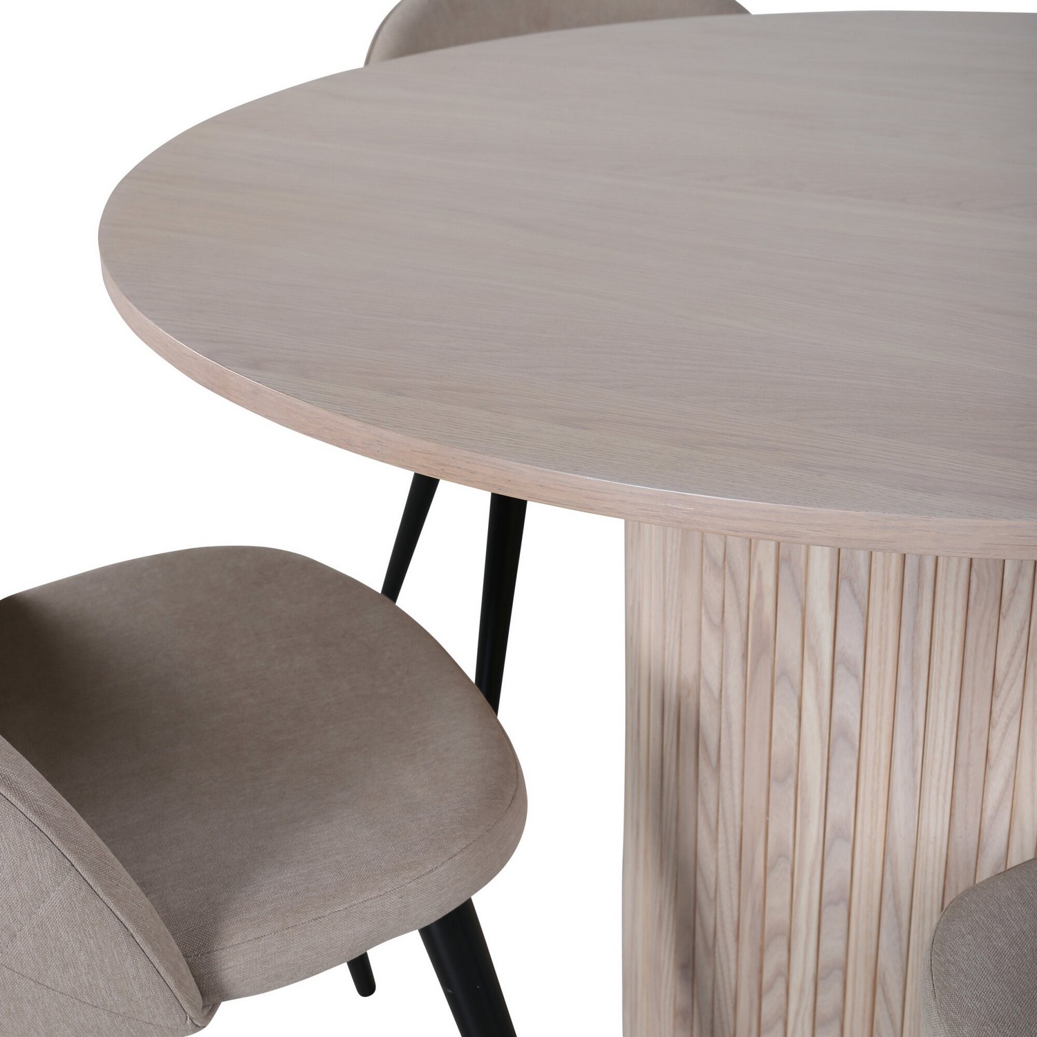 Spisegruppe Venture Home Bianca Rund med 4 Valentina Stitcthes Stoler Polyester