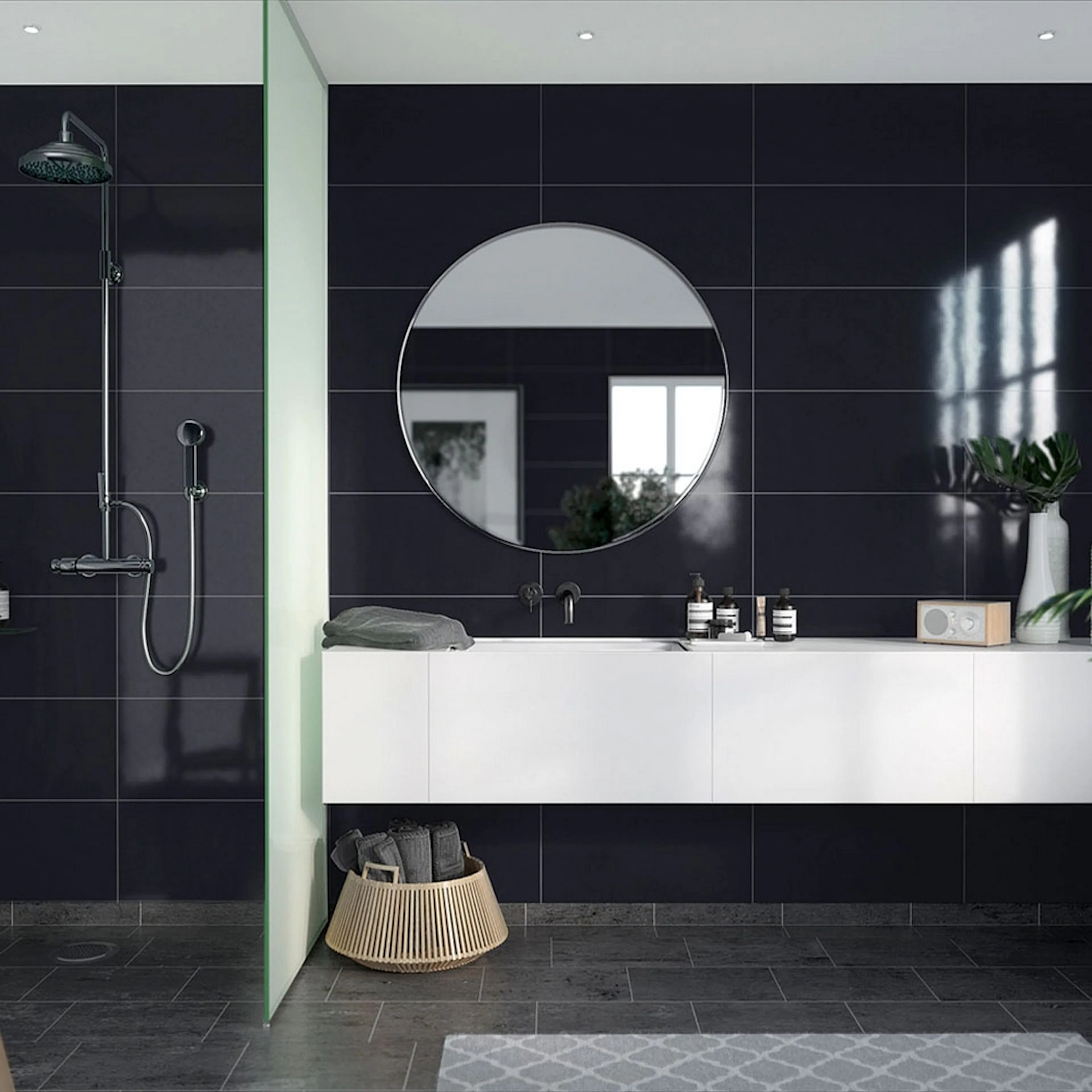 Baderomspanel Fibo 2124 M6030 Black Gloss