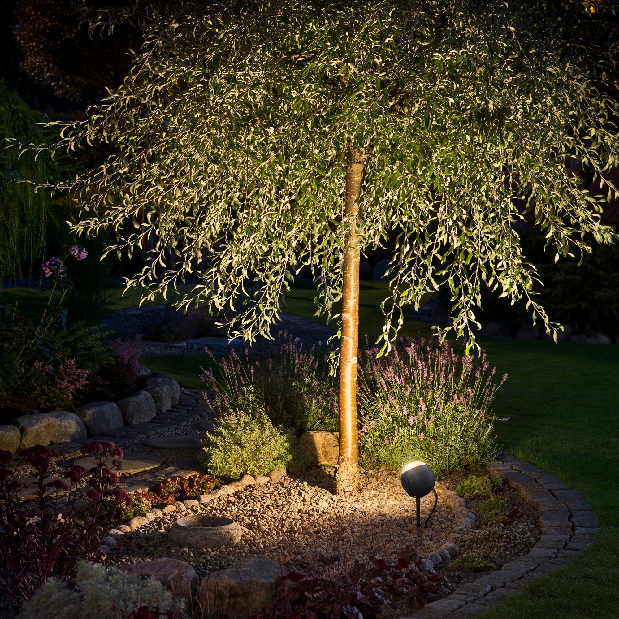Trädgårdsspot Gnosjö Konstsmide Lecce 230V 4W High Power LED Sort