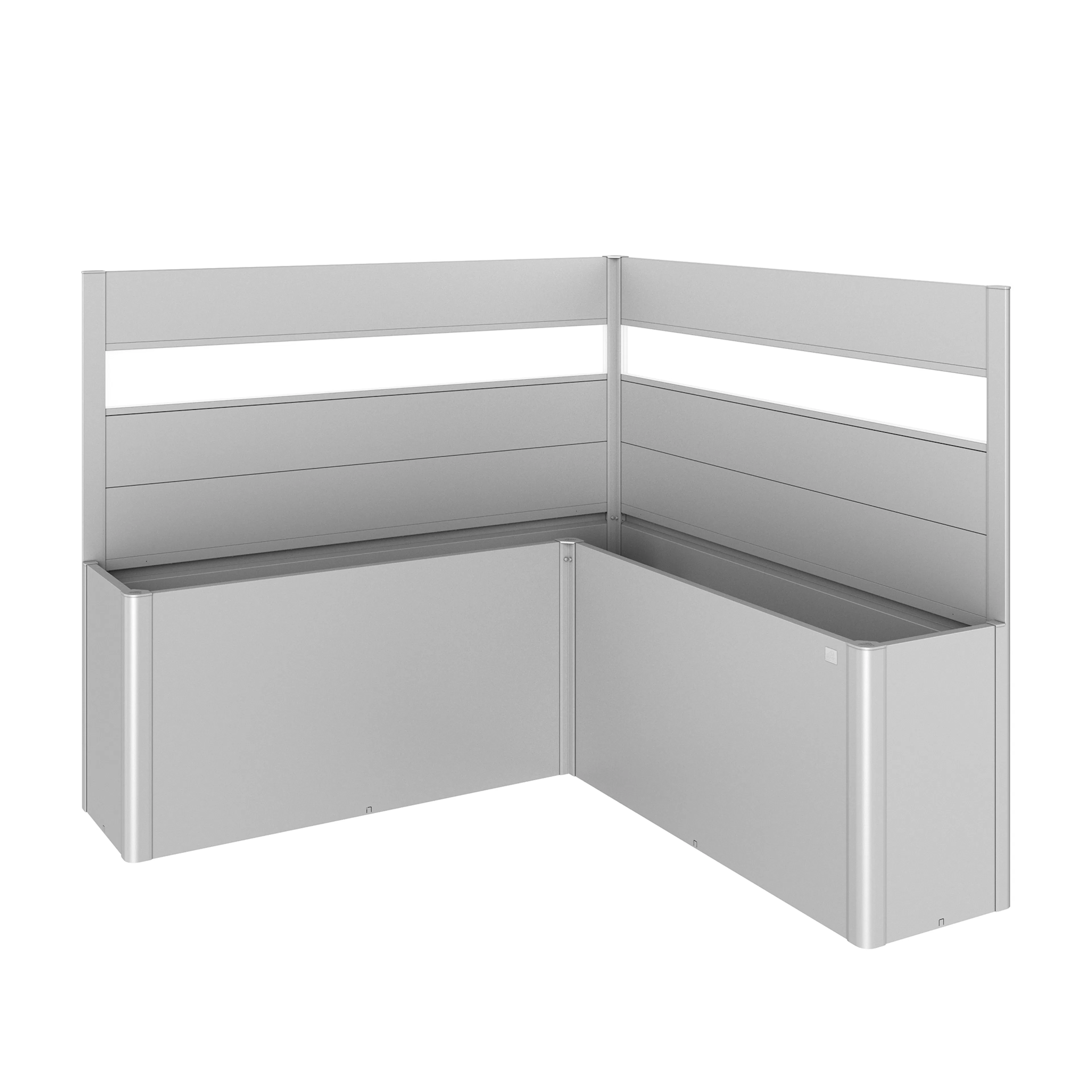 Levegg Biohort til Belvedere Plantekasse L-form med Akrylglass 91x201x201 cm