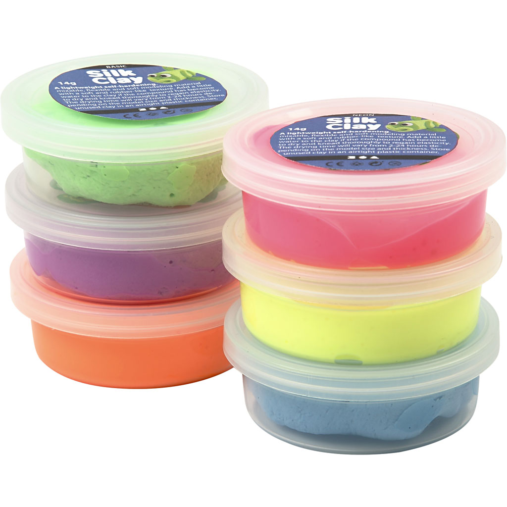 Silk Clay Creativ Company Ass Farger 6x14 g