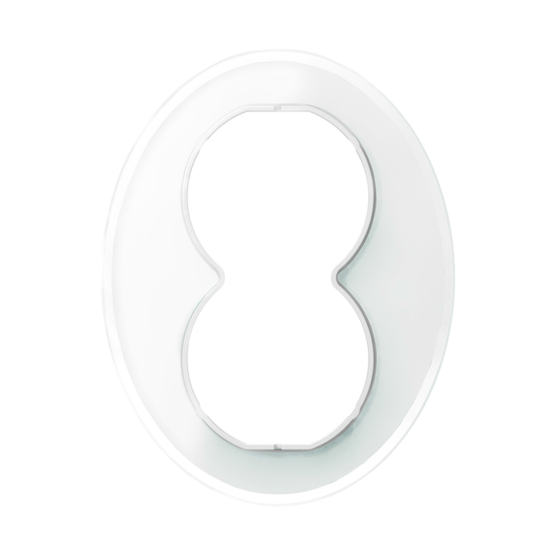 Ramme Schneider Electric Renova 2-Veis Hvit Glass