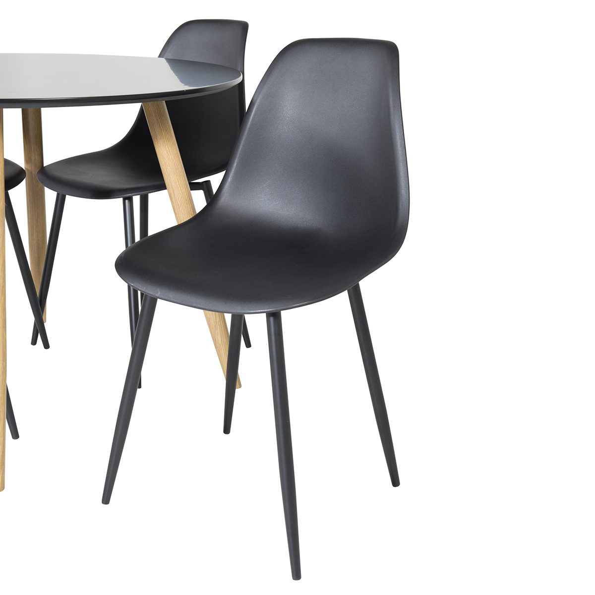 Spisegruppe Venture Home Polar Ø100 cm med 4st Plaza Spisestoler