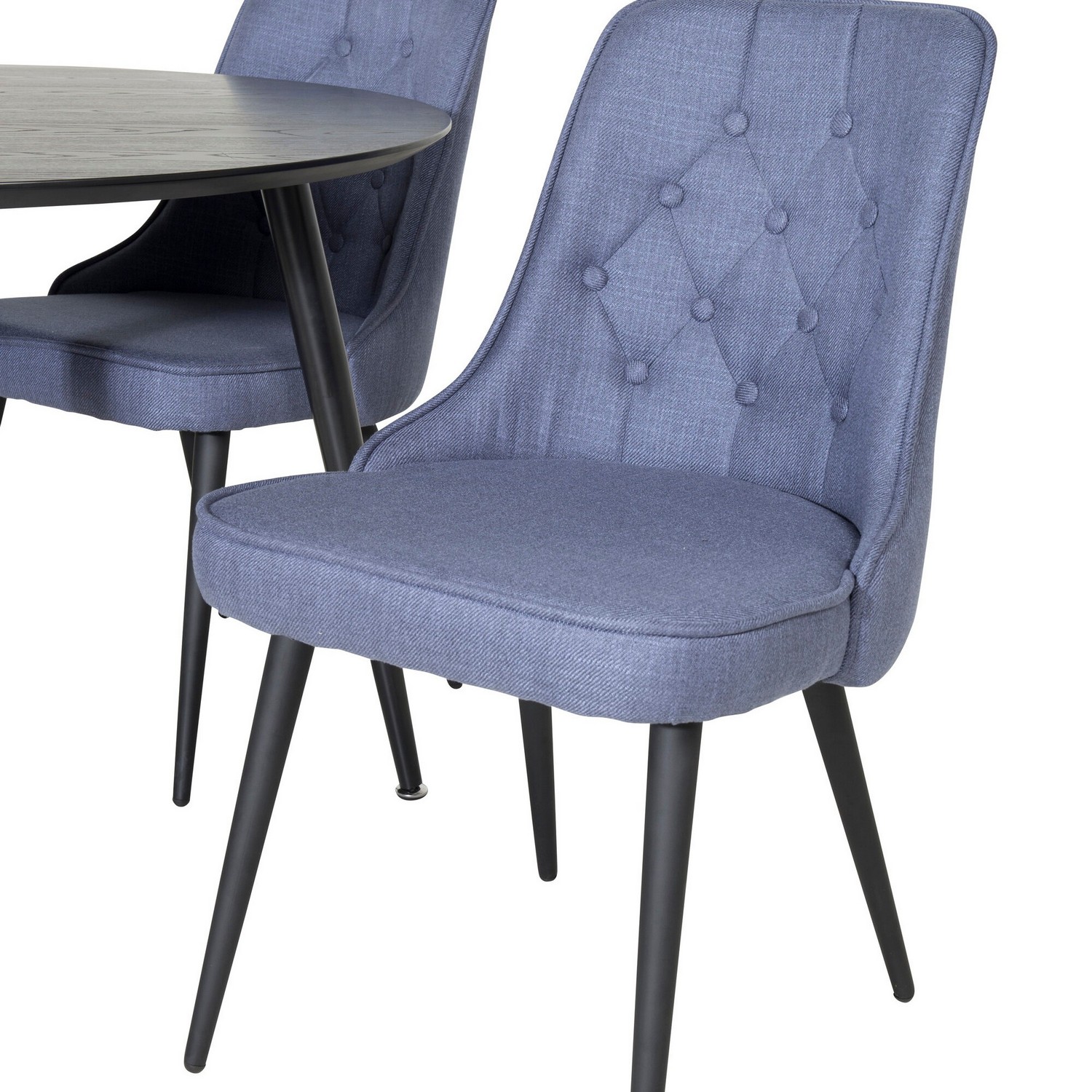 Spisegruppe Venture Home Disa Rund med 4 Vera Stoler Polyester