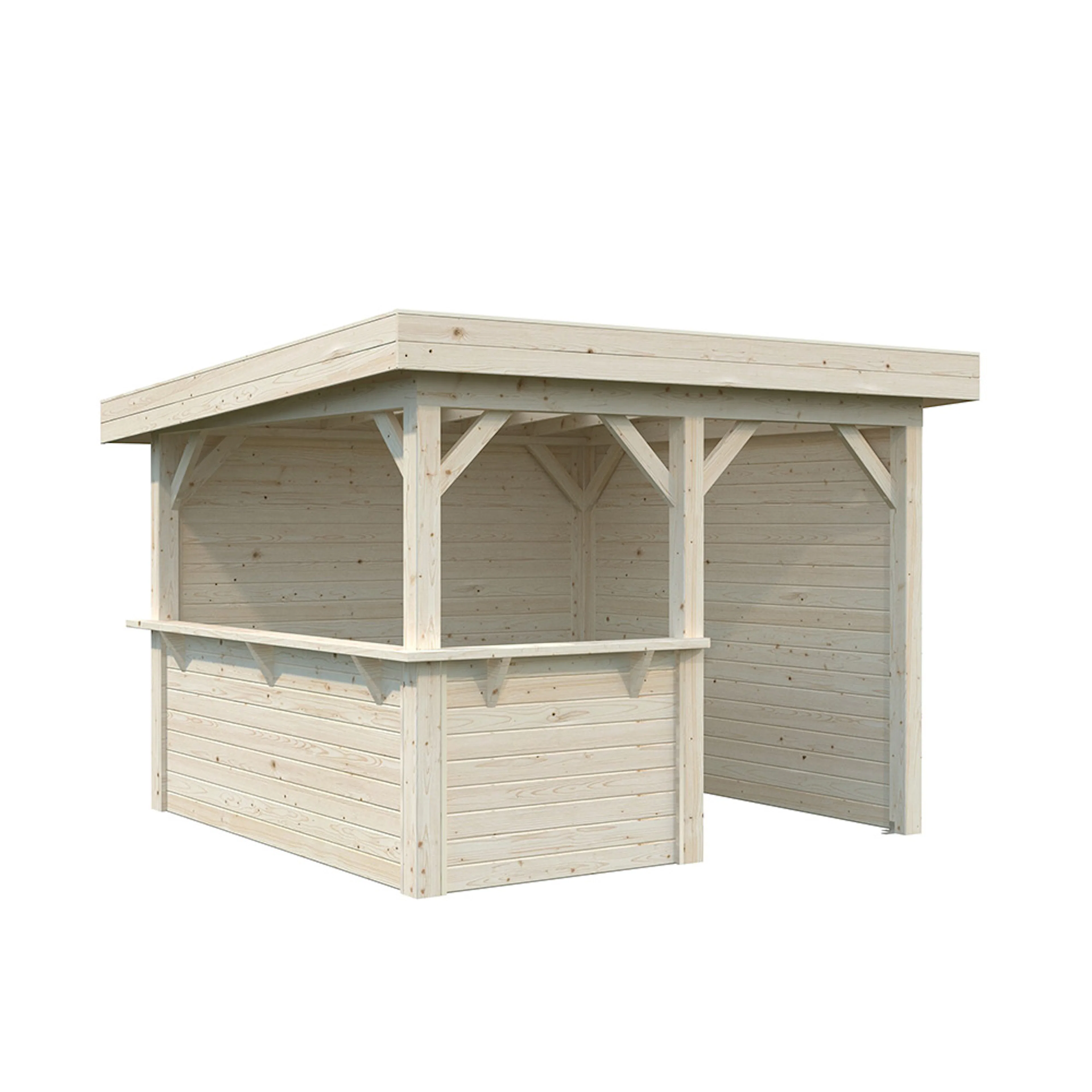 Lenna paviljong 8,3 m2 Set 303 Ubehandlet Tre