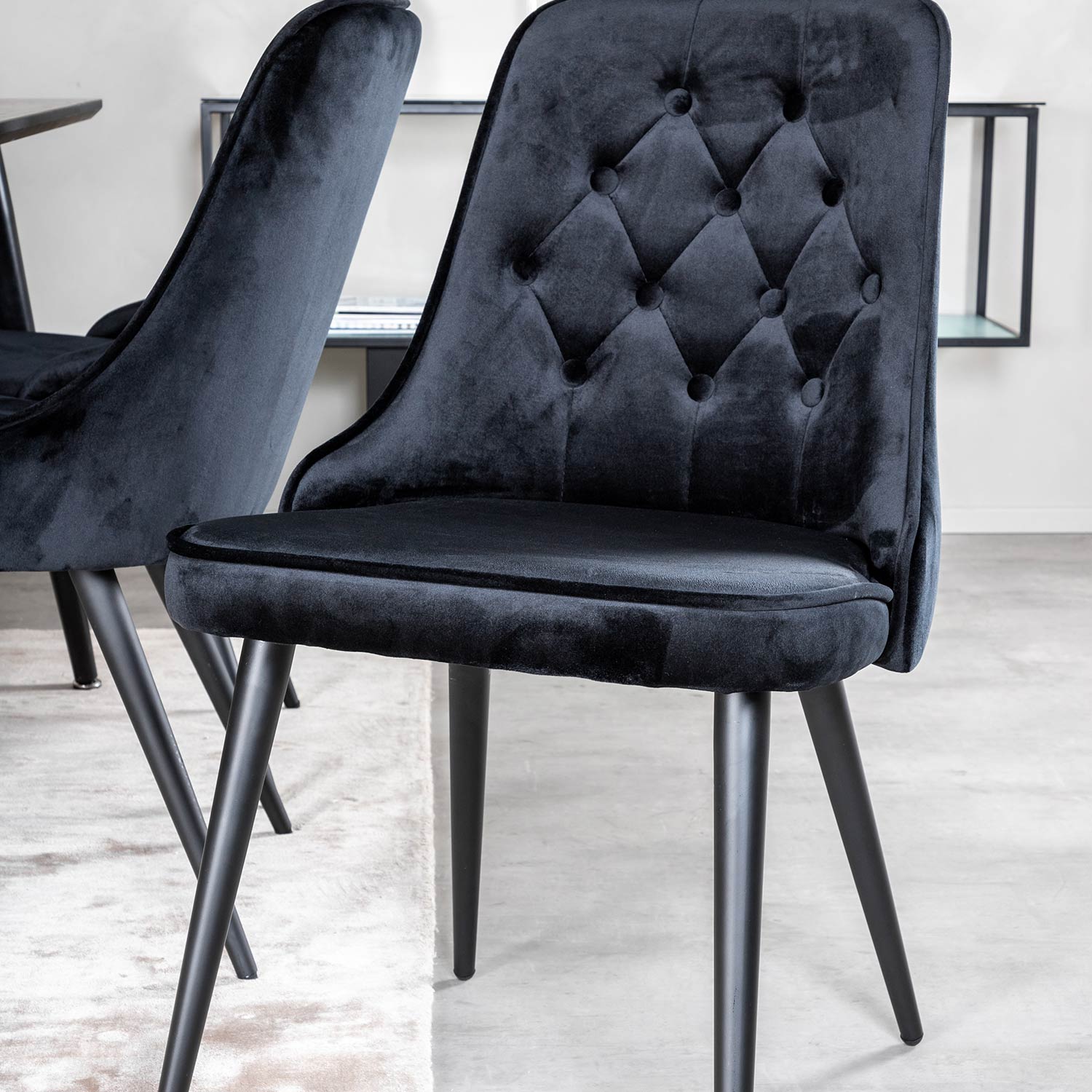 Spisegruppe Venture Home Dipp med 6 Velvet Deluxe Fløyel Stoler