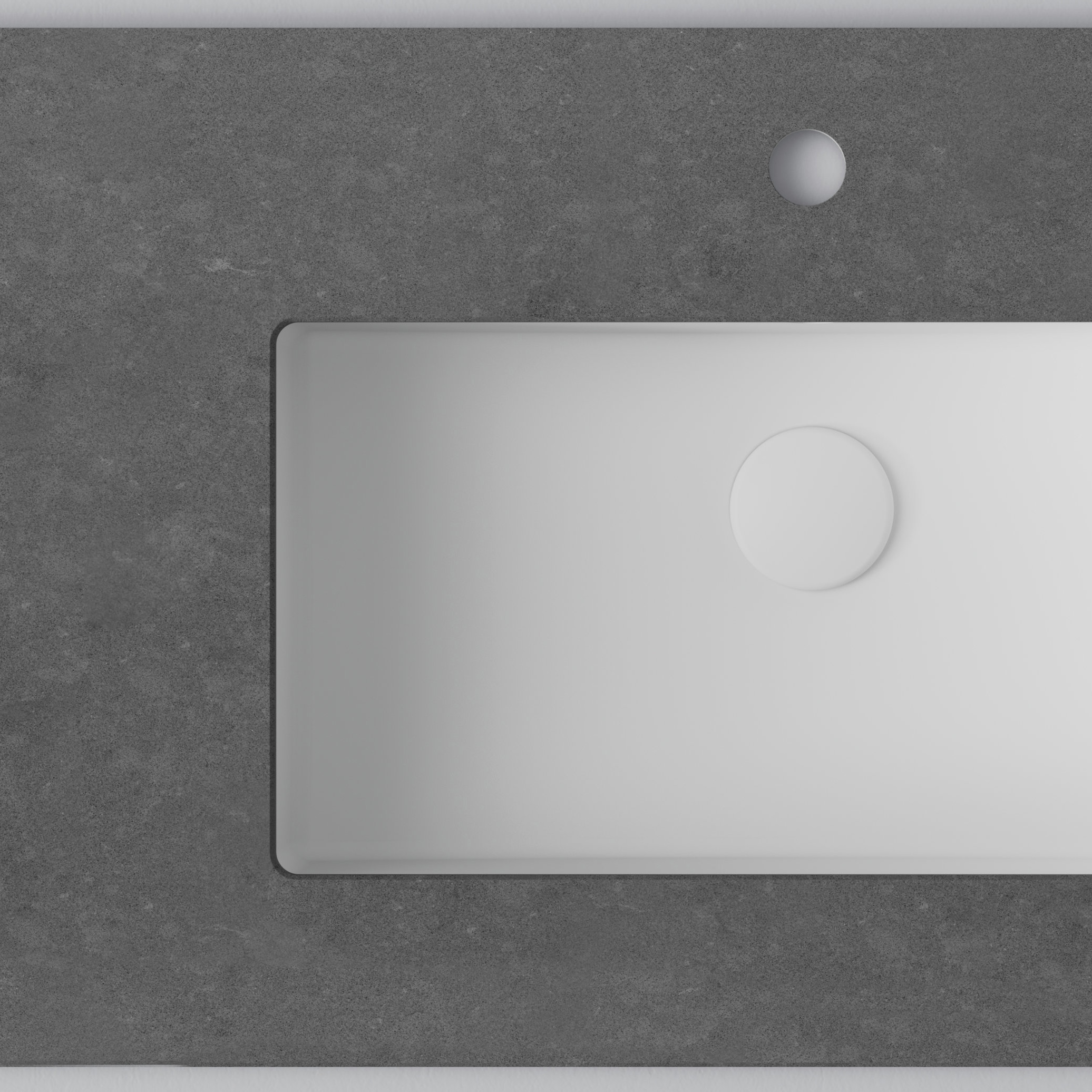 Bänkskiva INR Wave med 1 Tvättställ och hål för Blandare