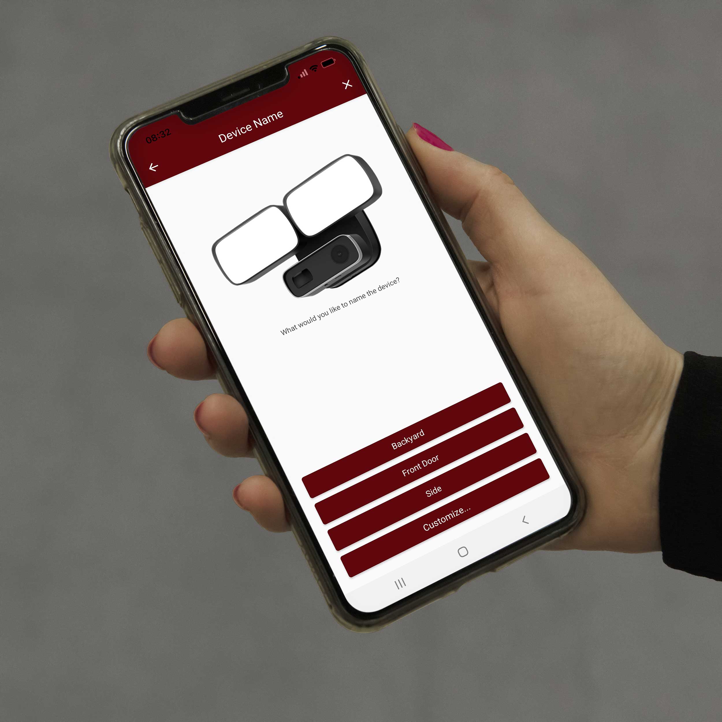 Vegglampe Gnosjö Konstsmide Smartlight Wifi med Kamera 2x12W