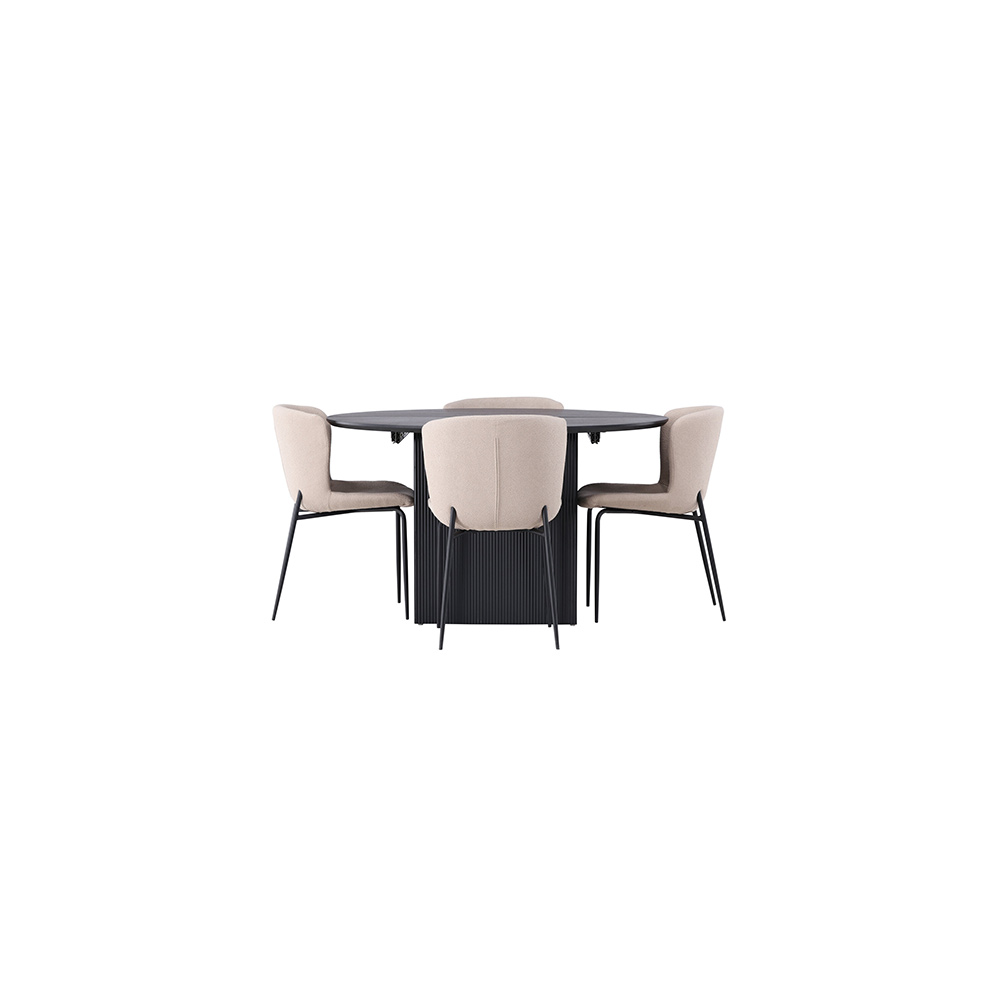 Spisegruppe Venture Home Matilda med 4 Modesto Stoler