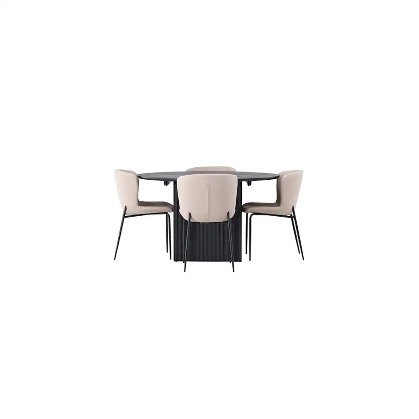Spisegruppe Venture Home Matilda med 4 Modesto Stoler