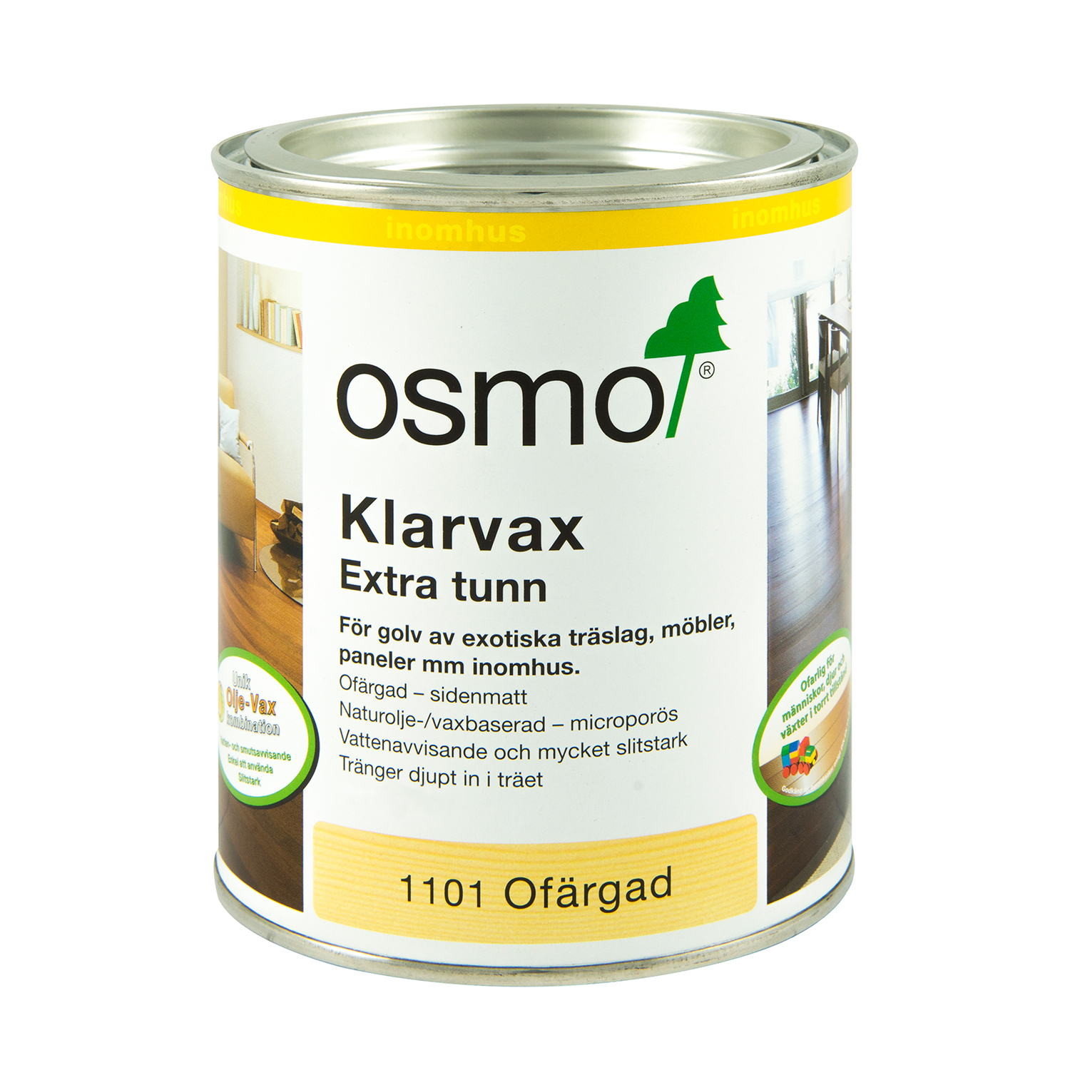 Klarvax Osmo Ofärgad Sidenmatt 0.75L