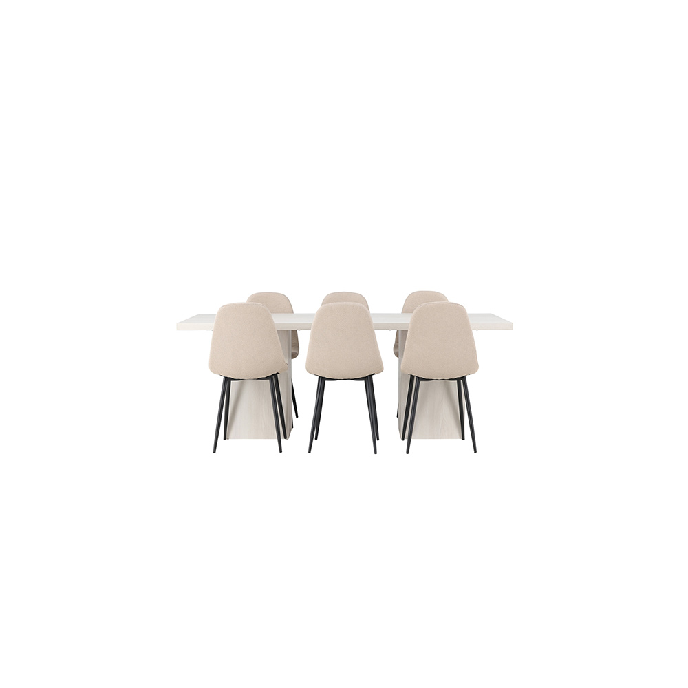 Spisegruppe Venture Home Olga med 6 Polar Stoler