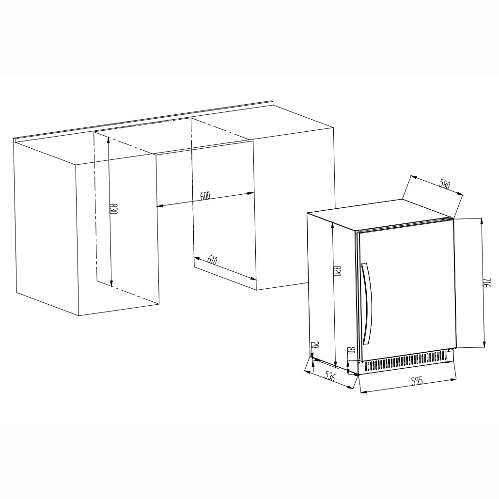 Vinområdet Cavin Scandinavian Collection SW-40B Kapasitet for 40 Flasker
