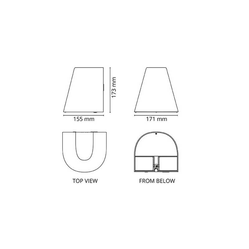 Vegglampe SG ARMATUREN Spike Grafit 1100 Opplysning