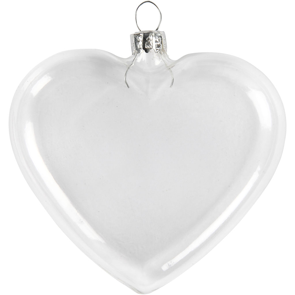Glasshjerte Creativ Company 6 stk/1 Pk