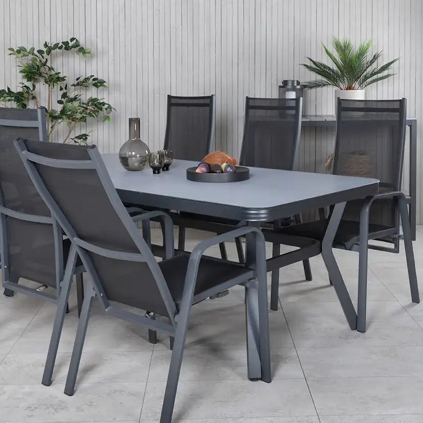 Spisegruppe Venture Home Vyn med 6 Curz Spisestoler
