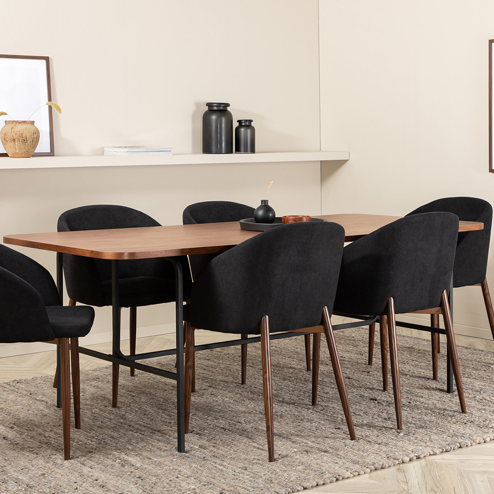 Spisegruppe Venture Home Chicago med 6 Archie Stoler