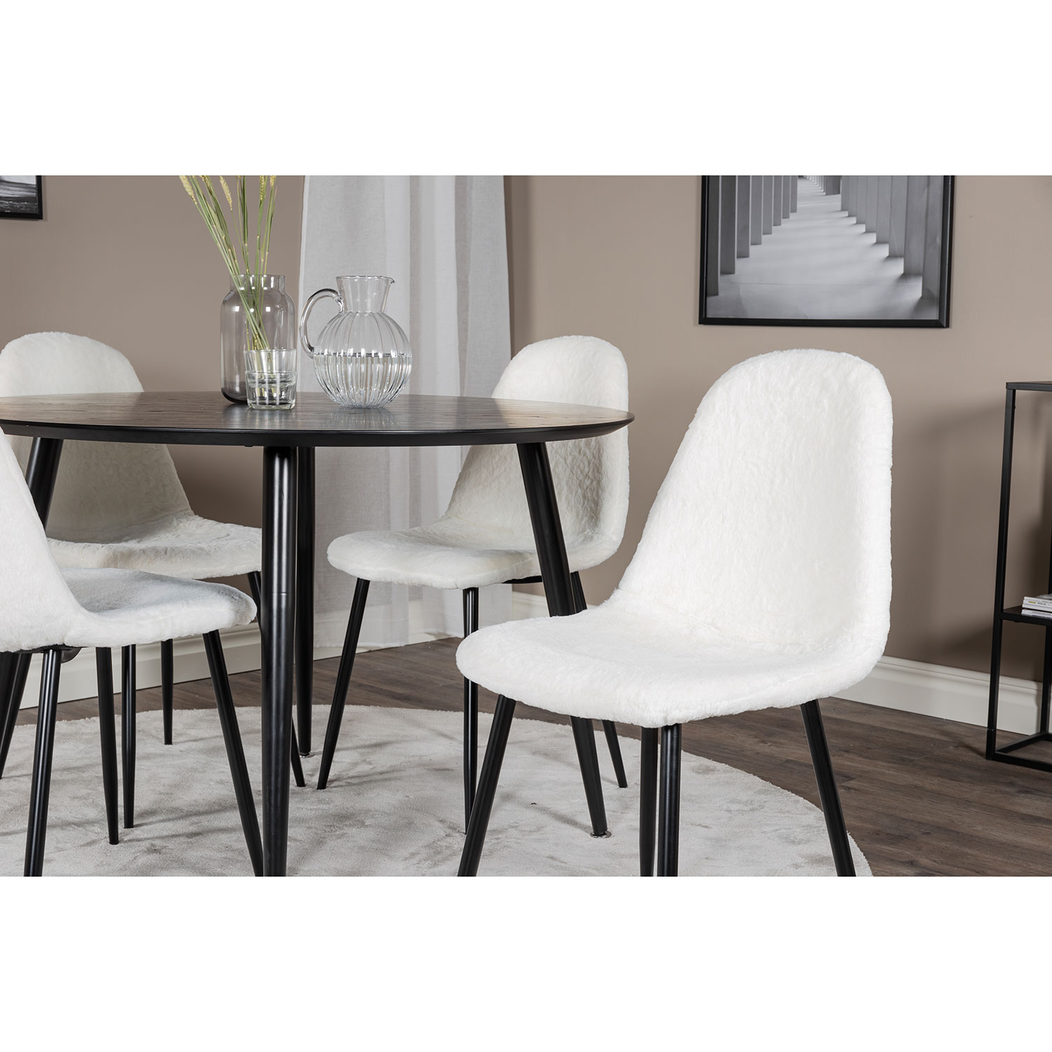 Spisegruppe Venture Home Dipp med 4 Polar Stoler