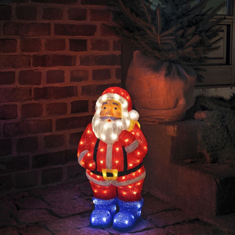 Dekorasjonsfigur Gnosjö Konstsmide Nisse akryl 55cm 104 LED