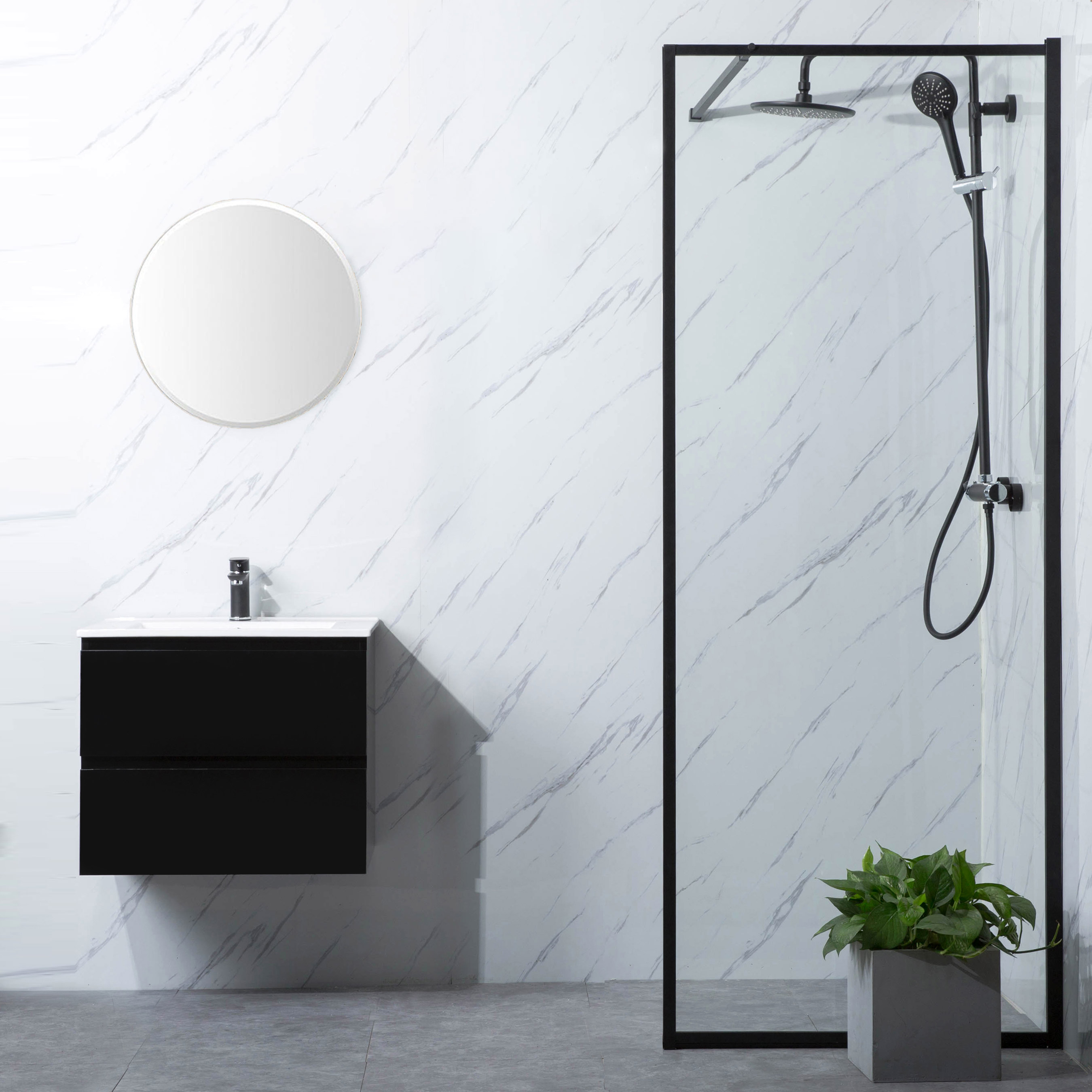 Duschvägg Bathlife Profil Rak