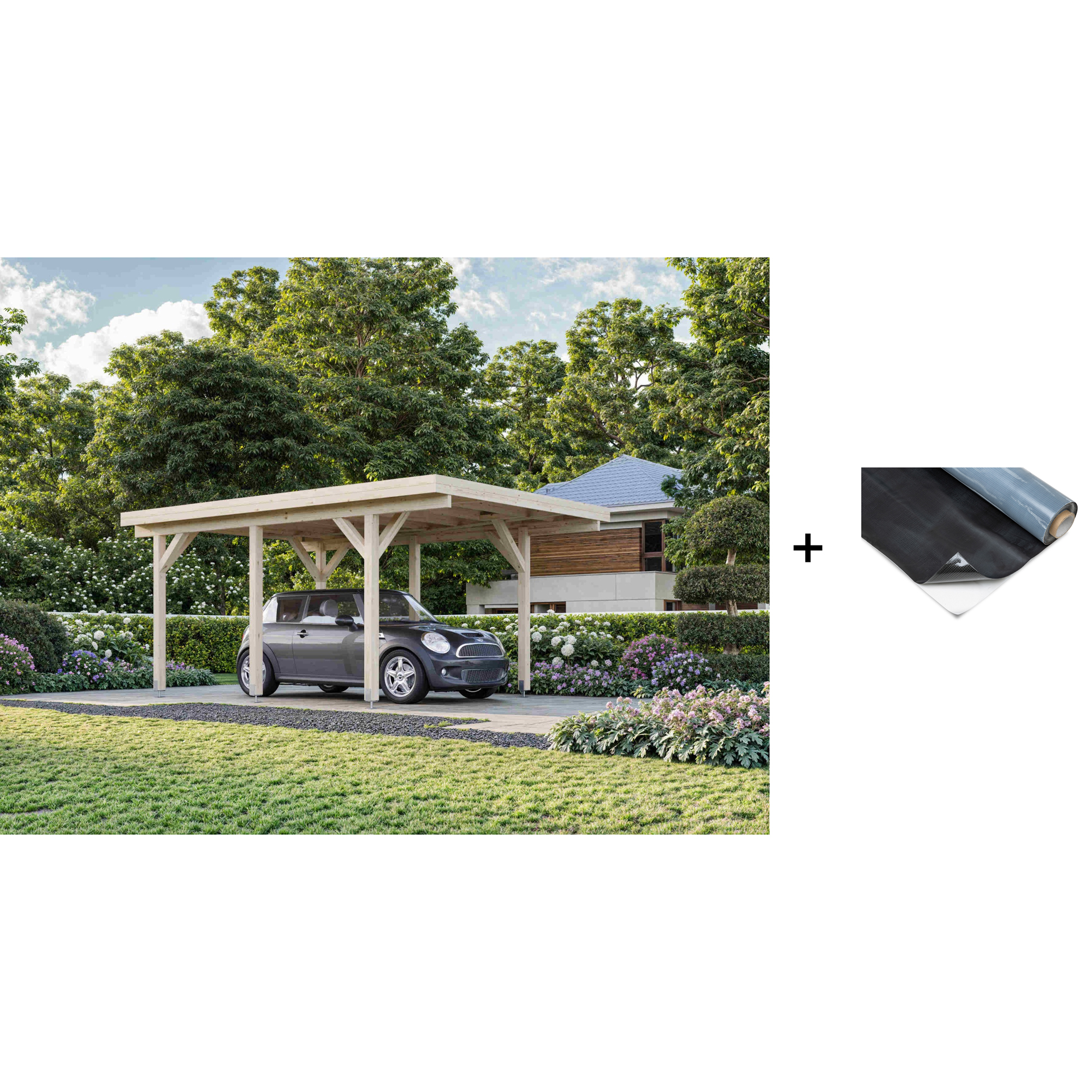 Carport Palmako Karl 11,7 m2 med EPDM Takfolie