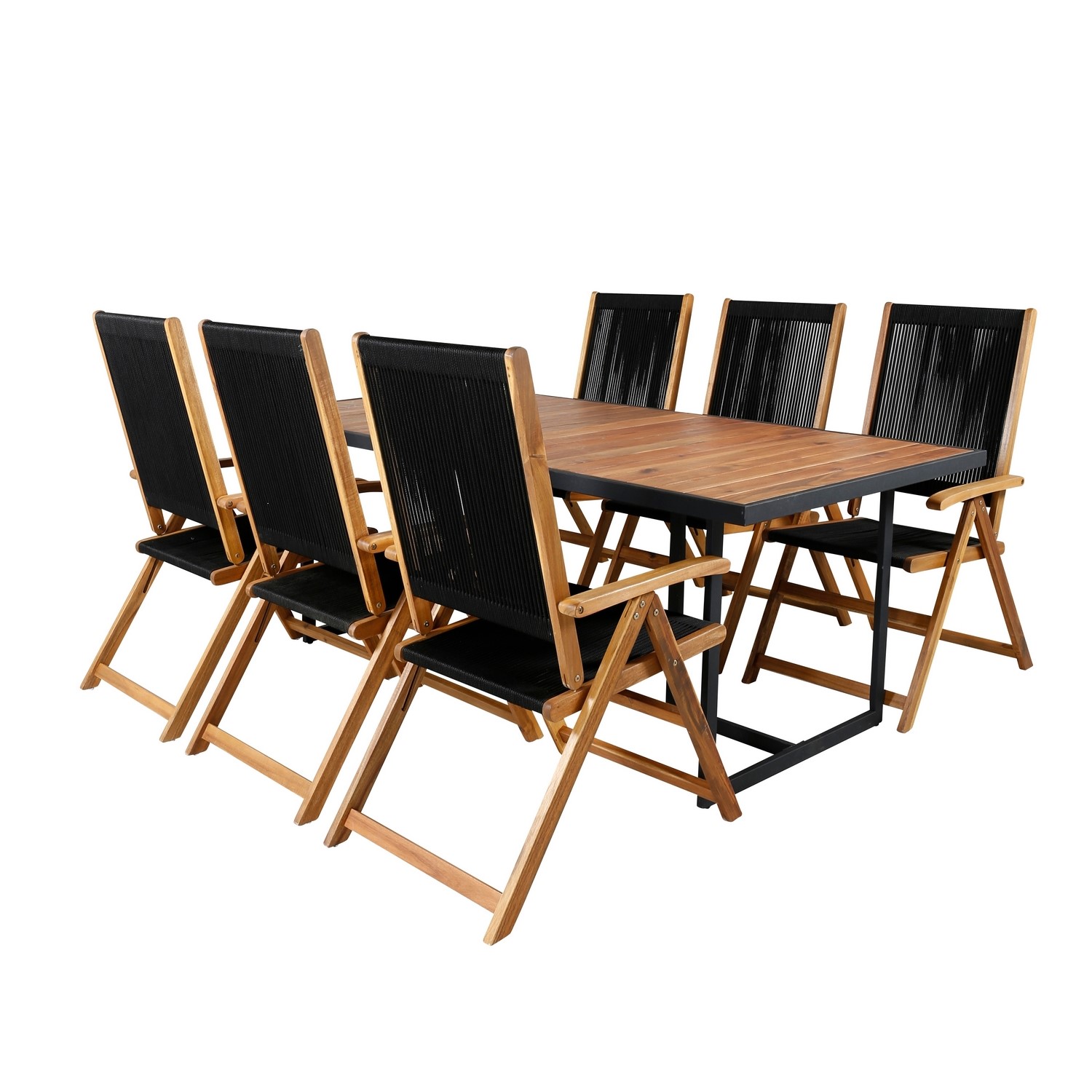 Spisegruppe Venture Home King med 6 Lumi Sammenleggbara Spisestoler