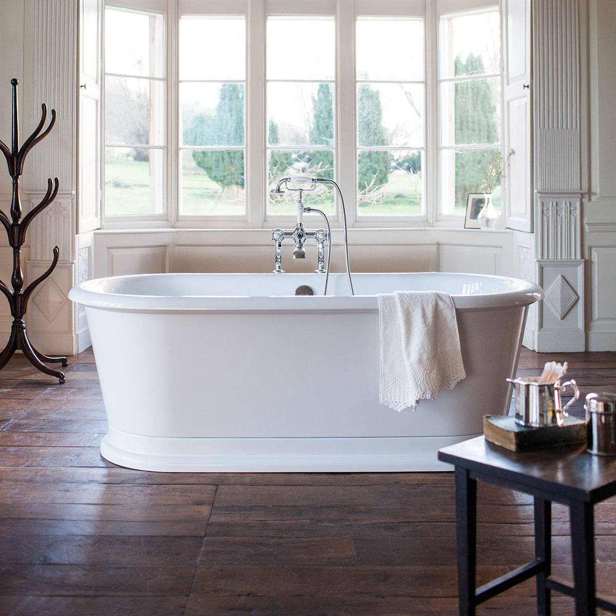 Badekar Burlington London Rundt 1800 mm Lucite Hvit