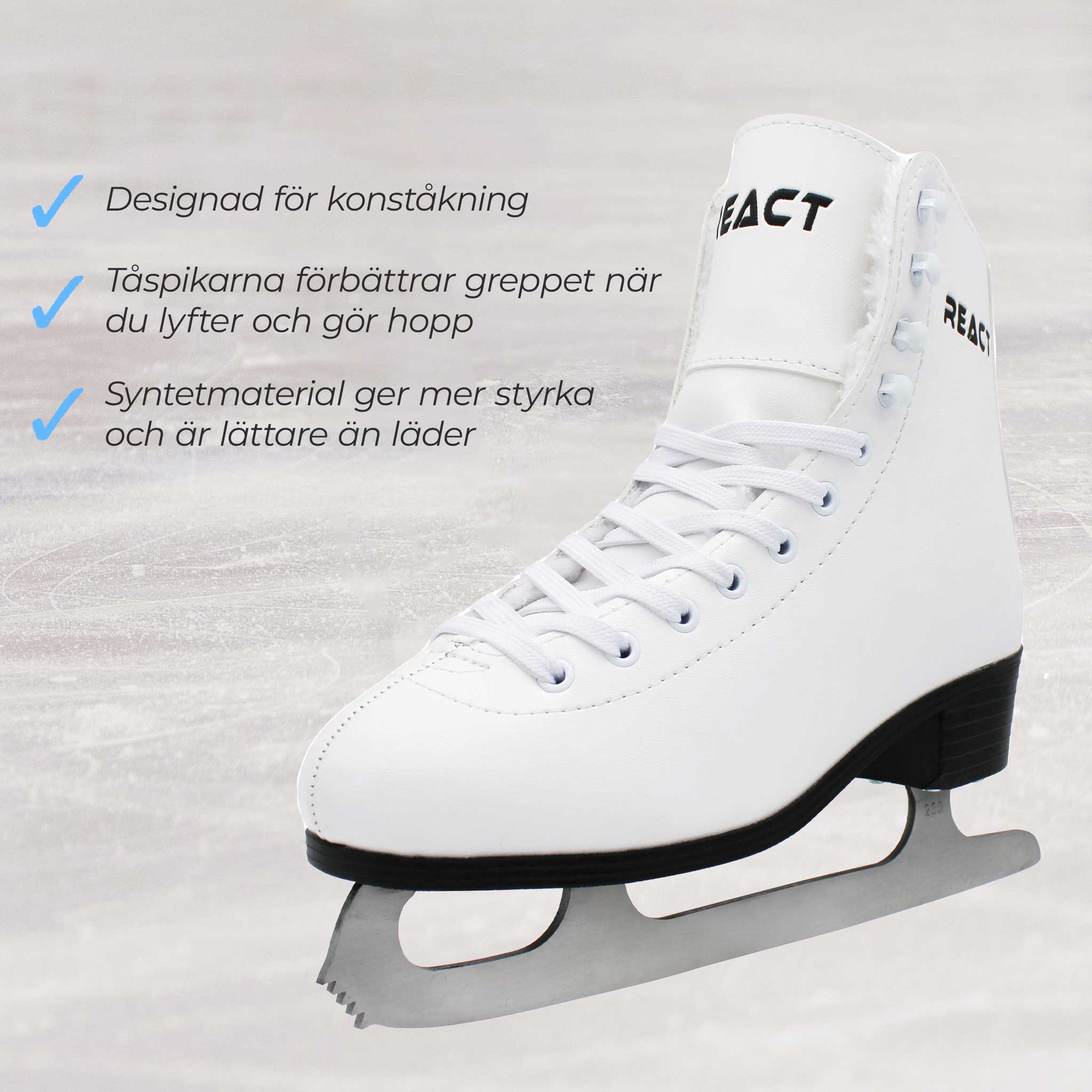 Kunstløpskøyter React Hvit