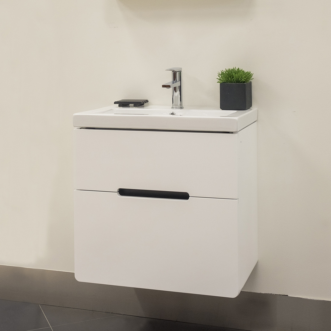 Tvättställsskåp Arredo Soft 60 Vit Högblank
