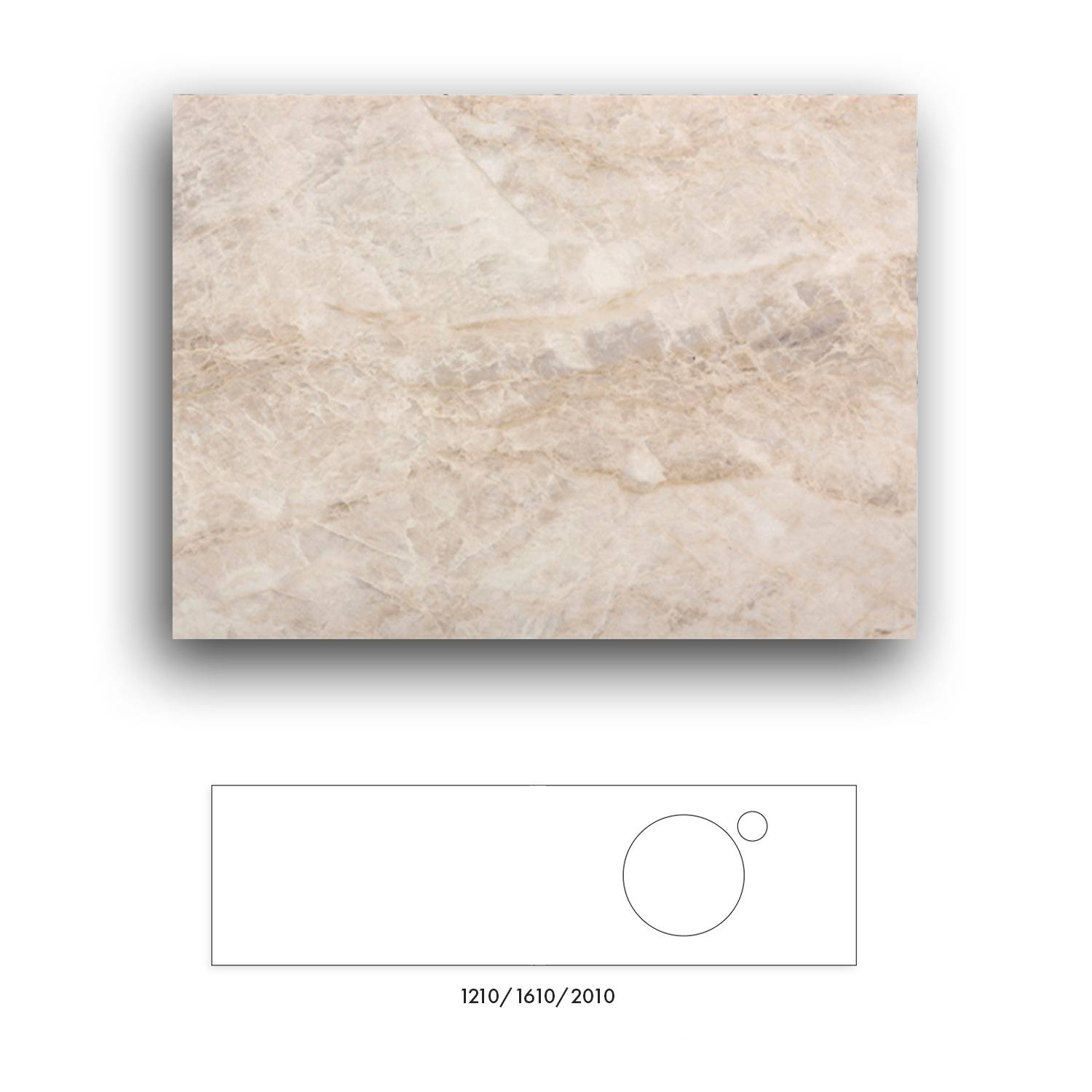 Bänkskiva Macro Design Crown+ Dekton  2010 till Tvättställsskåp Crown