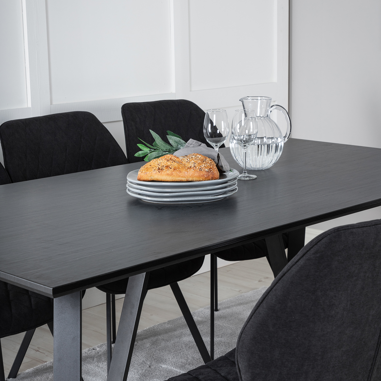 Spisegruppe Venture Home Madde med 6 Geneva Stoler