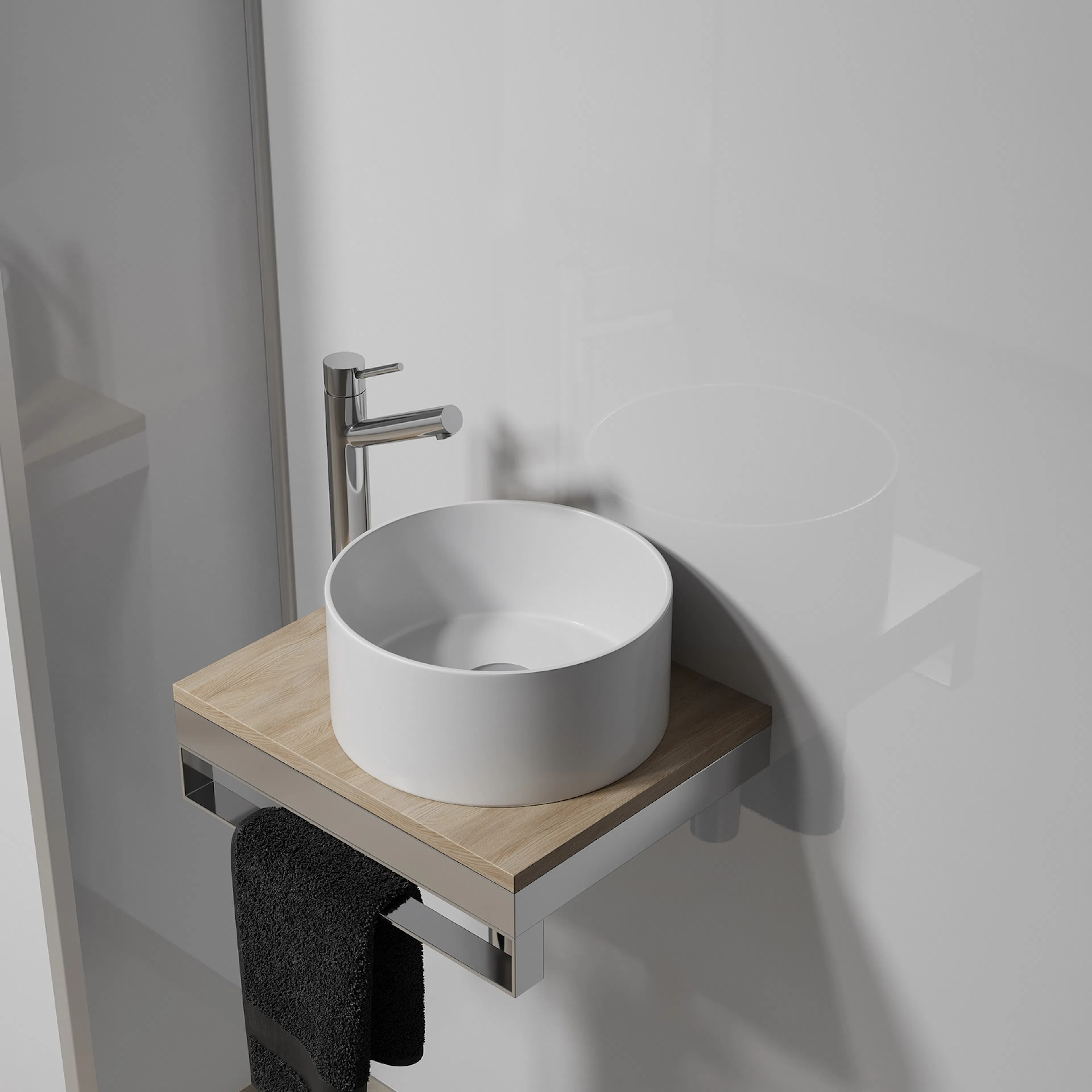 Baderomspanel Fibo 110 White High Gloss
