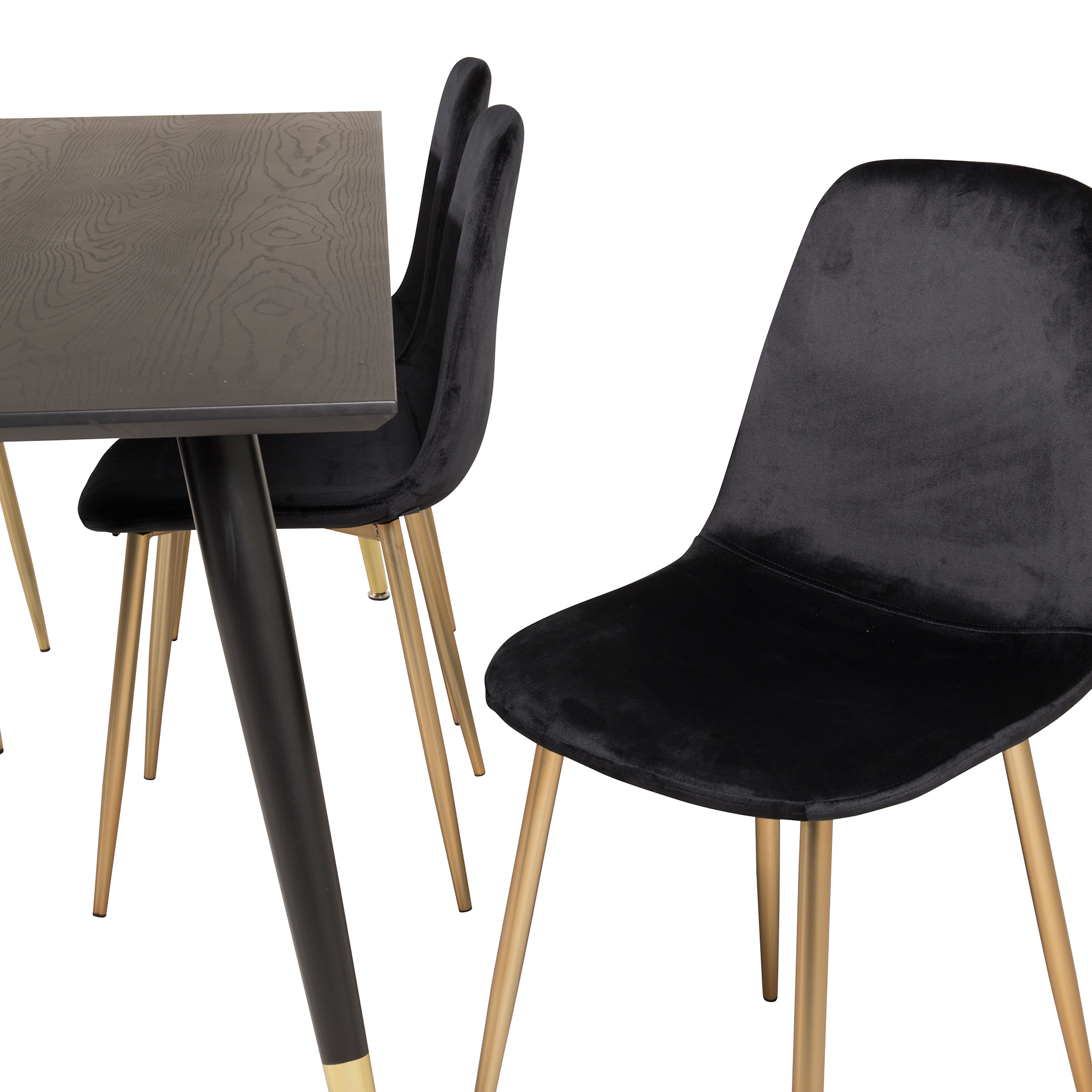 Spisegruppe Venture Home Disa med 6 Pobbie Stoler Fløyel