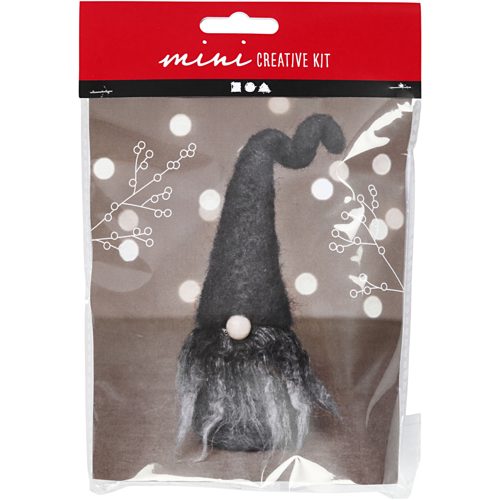 Materiellsett Creativ Company Mini DIY Kit Gråmelert Snutenisse 2 stk/ 0 sett