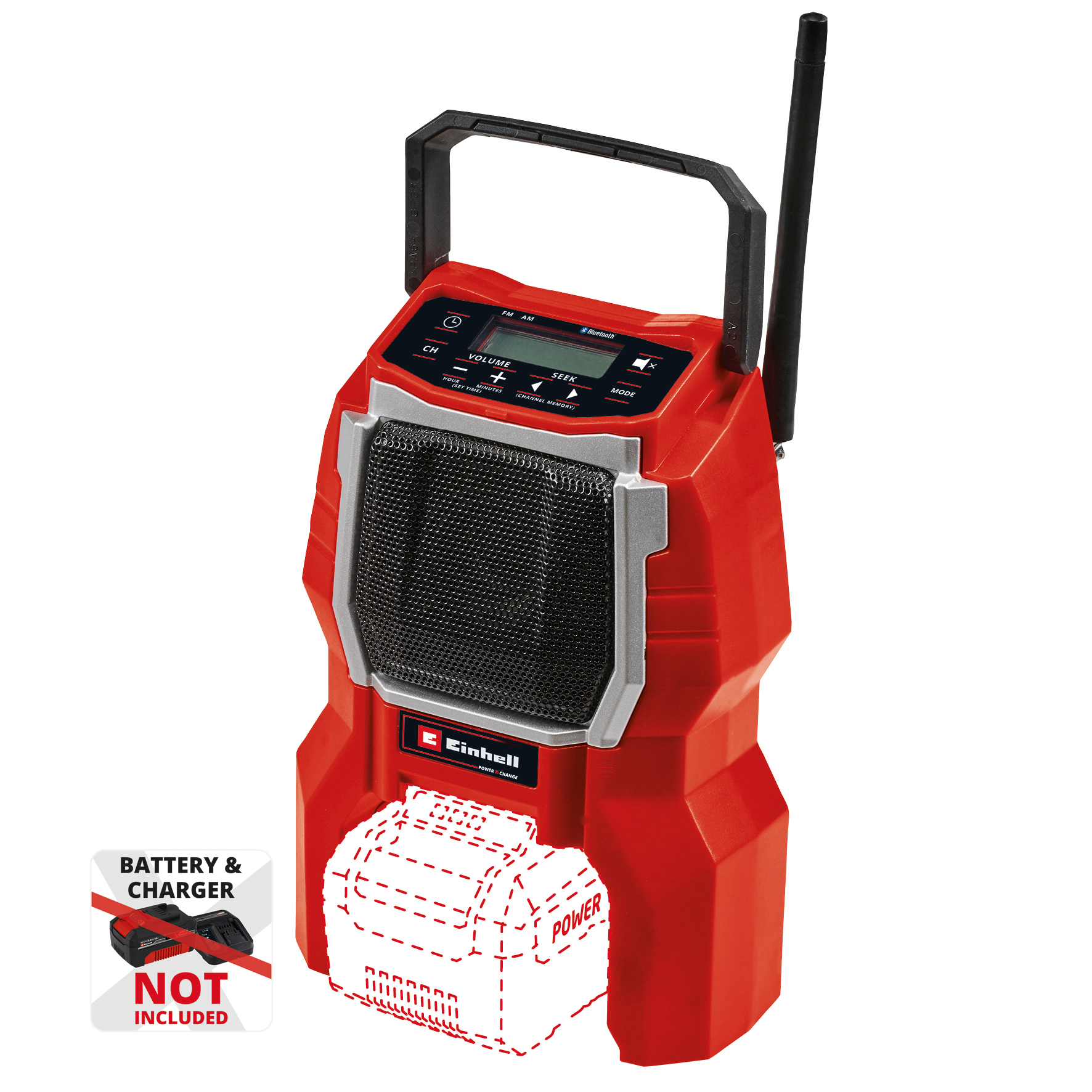 Radio Einhell TC-RA 18 Li BT - Solo Trådløs uten Batteri