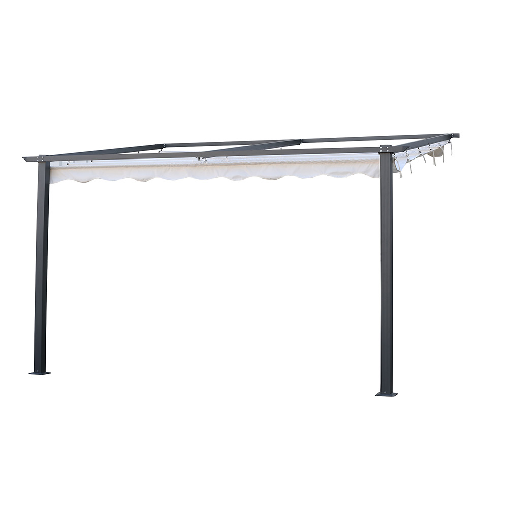 Veggpergola 4x4 m Grå