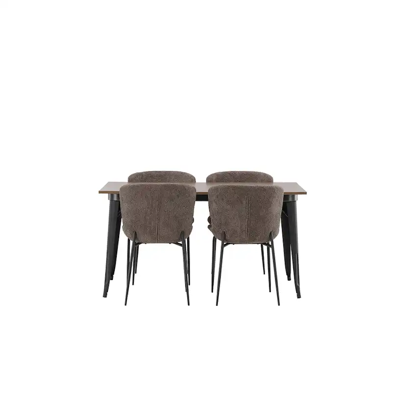 Spisegruppe Venture Home Tempe med 4 Modesto Stoler