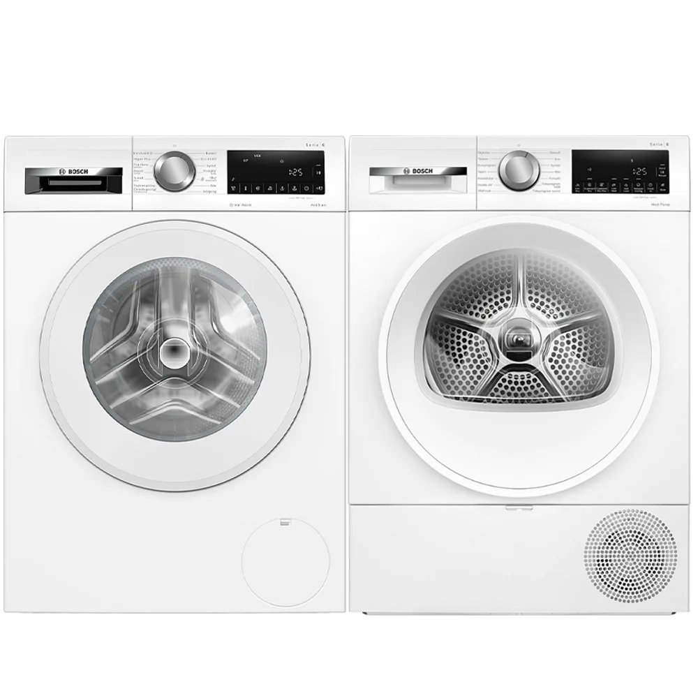 Vaskemaskin og Tørketrommel Bosch WGG244ZMSN + WQG2420ASN Serie 6 Energibesparende