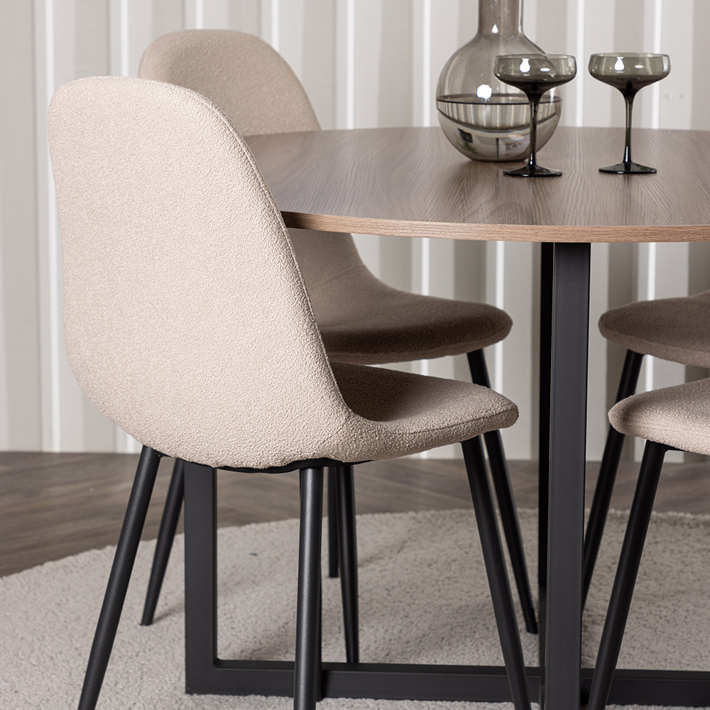 Spisegruppe Venture Home Durango Ø120 cm med 4 stk Polar Stoler