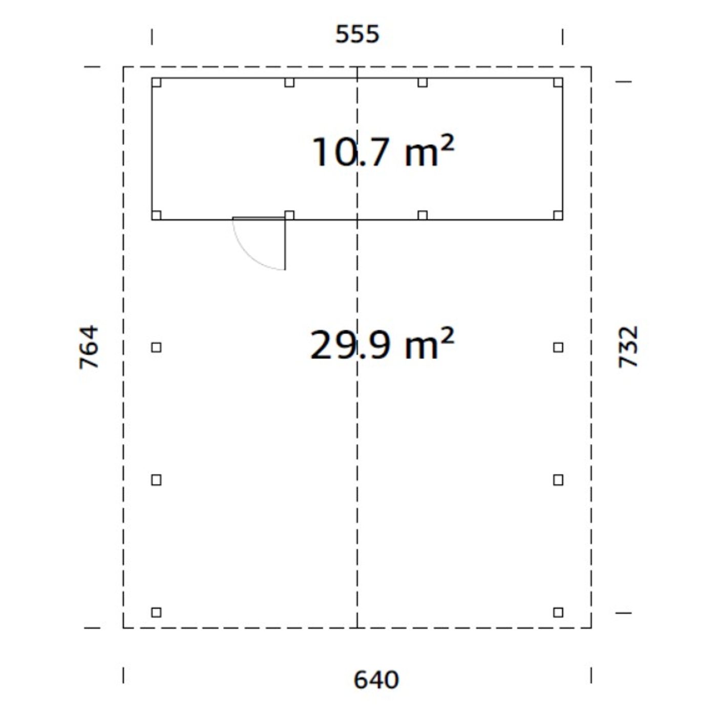 Carport Palmako Robert 40,6 m2 med Bod