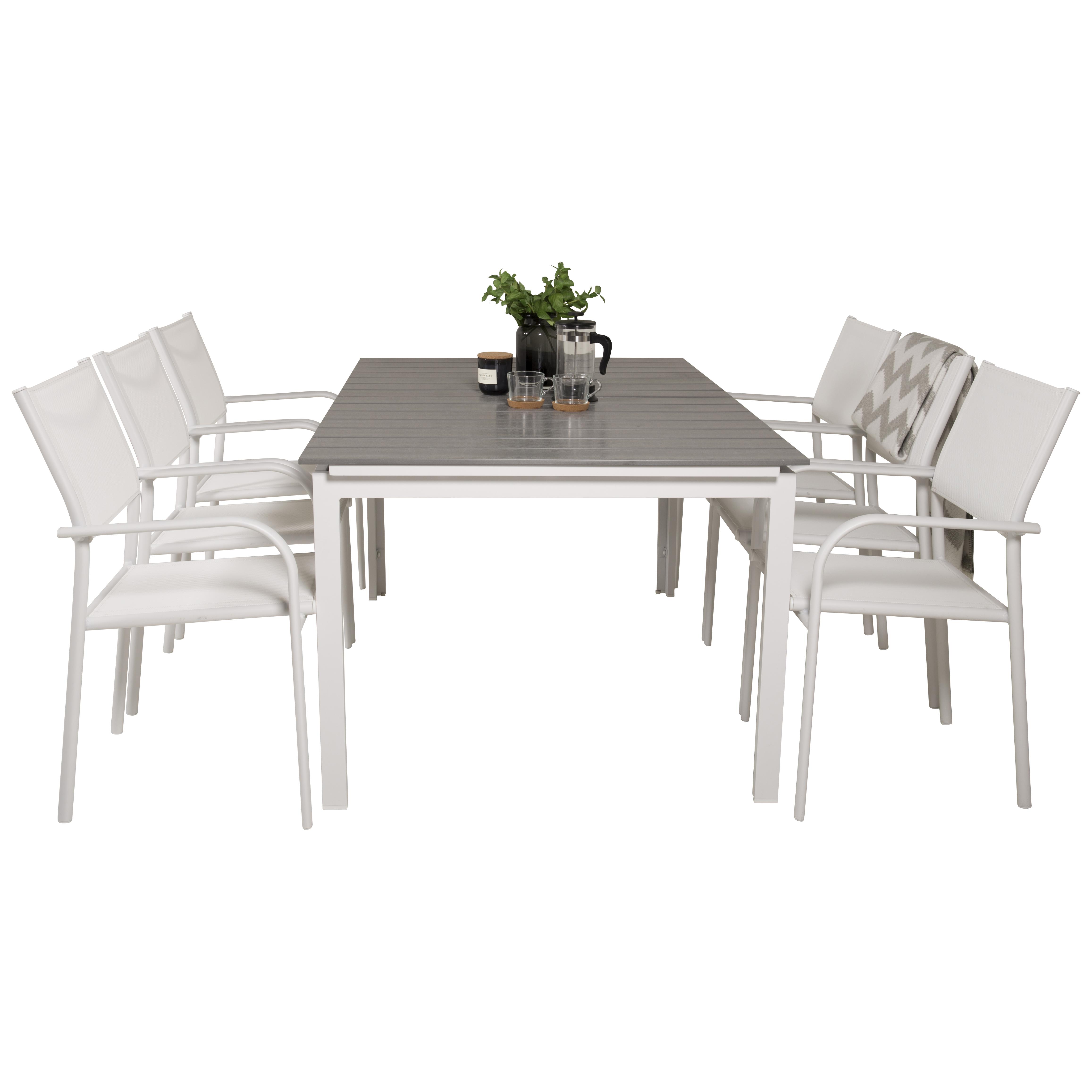 Spisegruppe Venture Home Lova 160/240 med 6 Siri Spisestoler