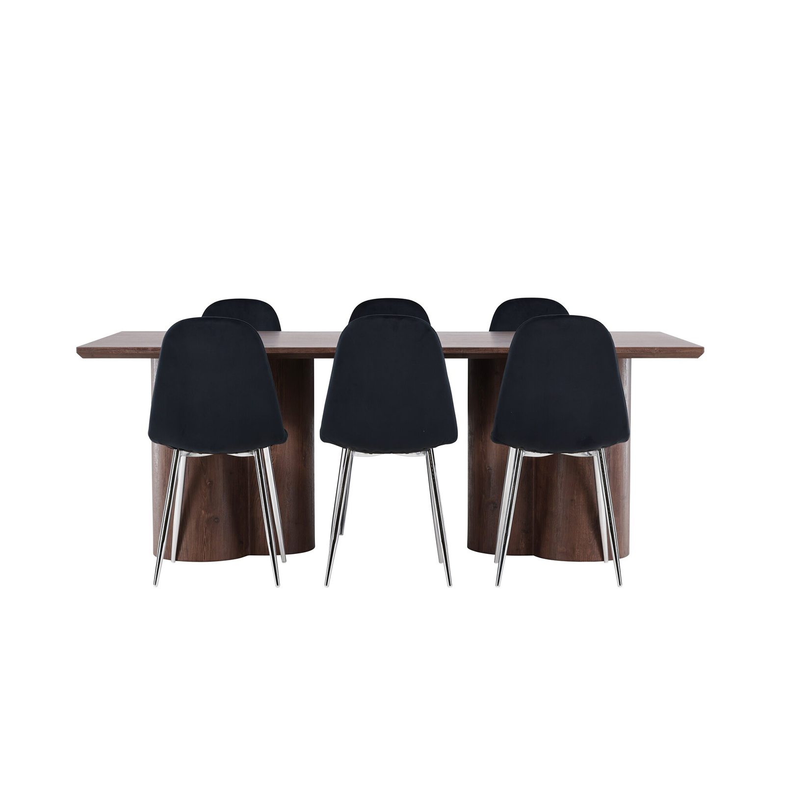 Spisegruppe Venture Home Olivia 210 med 6 stk Polar Stoler Fløyel