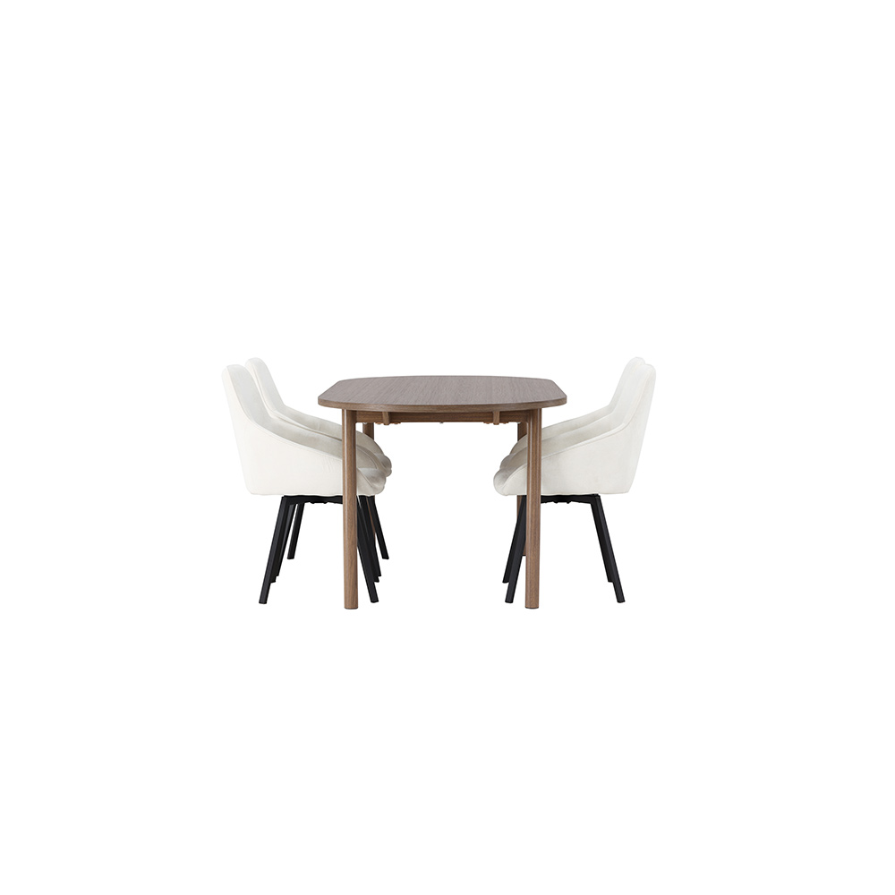 Spisegruppe Venture Home Andy med 4 stk Rosie Stoler