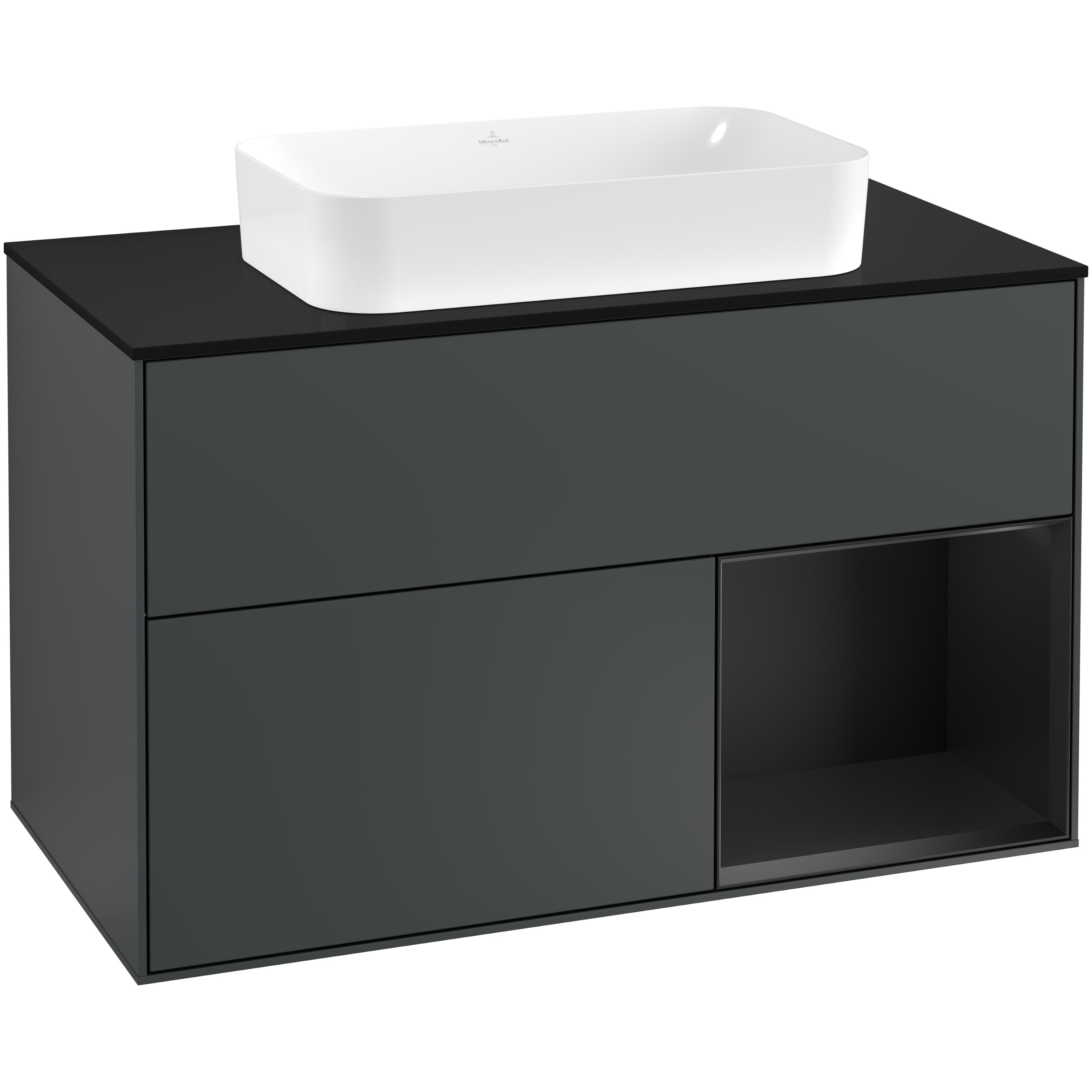 Tvättställsskåp Villeroy & Boch Finion med 2 Lådor Hylla och Bänkskiva för Fristående Tvättställ